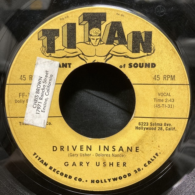 GARY USHER / ゲイリー・アッシャー / DRIVEN INSANE