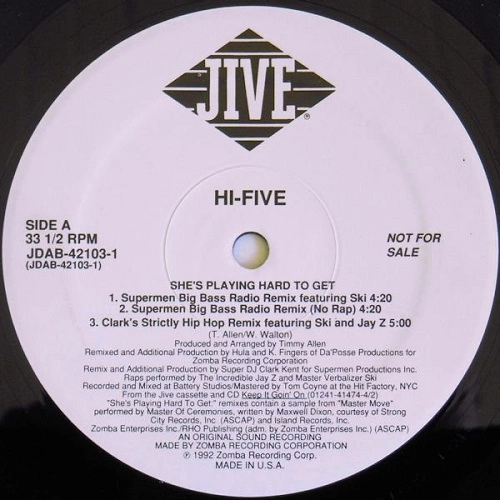 HI-FIVE / ハイ・ファイヴ / SHE'S PLAYING HARD TO GET (THE REMIXES)