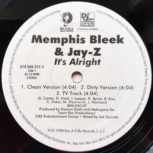 MEMPHIS BLEEK / メンフィス・ブリーク / IT'S ALRIGHT