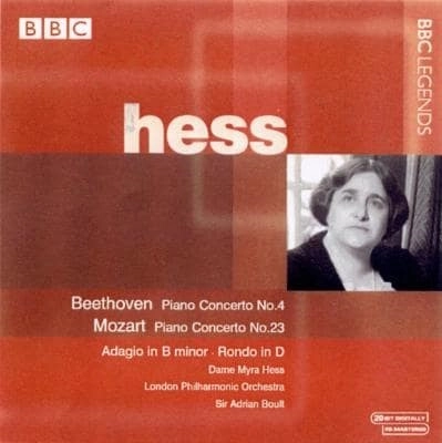 MYRA HESS / マイラ・ヘス / BEETHOVEN:PIANO CONCERTO NO.4&MOZART:PIANO CONCERTO NO.23