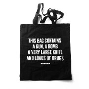 TREVOR JACKSON / トレヴァー・ジャクソン / THIS BAG CONTAINS A GUN, A BOMB, A VERY LARGE KNIFE AND LOADS OF DRUGS(BLACK)