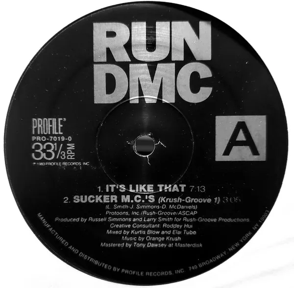 RUN DMC / IT'S LIKE THAT/SUCKE