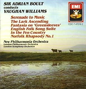 ADRIAN BOULT / エイドリアン・ボールト / VAUGHAN WILLIAMS SERENADE TO MUSIC