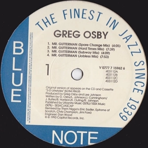 GREG OSBY / グレッグ・オズビー / MR.GUTTERMAN (12")