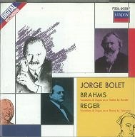 JORGE BOLET / ホルヘ・ボレット / レーガー：テレマンの主題による変奏曲とフーガ