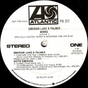 EMERSON, LAKE & PALMER / エマーソン・レイク&パーマー / WORKS VOLUME 1