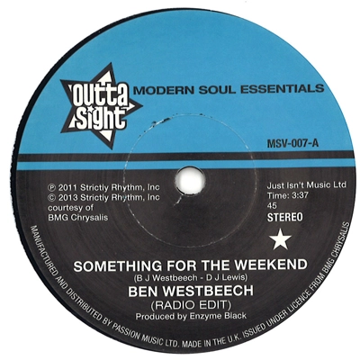 BEN WESTBEECH / ベン・ウェストビーチ / SOMETHING FOR THE WEEKEND