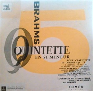ALFRED BUERKNER / BRAHMS:CLARINET QUINTET