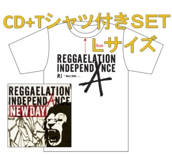 REGGAELATION INDEPENDANCE / ニュー・デイ Ｔシャツ付セットＬ