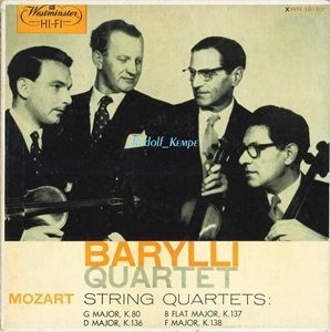 BARYLLI QUARTET / バリリ四重奏団 / MOZART: STRING QUARTETS