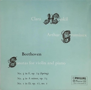 ARTHUR GRUMIAUX / アルテュール・グリュミオー / BEETHOVEN: VIOLIN SONATA NO.1, 4, 5 "SPRING"