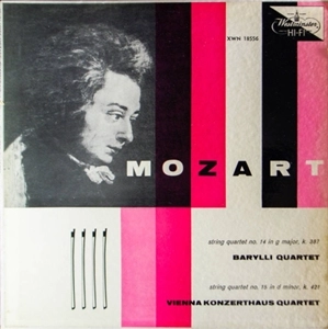BARYLLI QUARTET / バリリ四重奏団 / MOZART: STRING QUARTET NO.14 IN G MAJOR, K.387