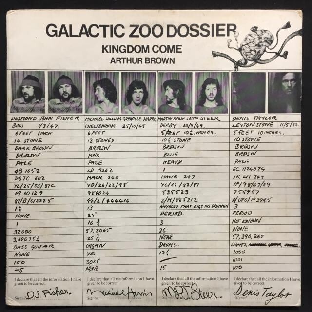 ARTHUR BROWN'S KINGDOM COME / アーサー・ブラウンズ・キングダム・カム / GALACTIC ZOO DOSSIER