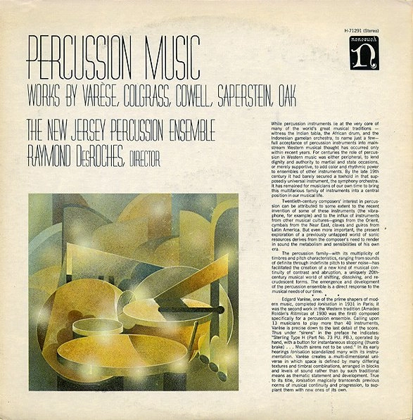 NEW JERSEY PERCUSSION ENSEMBLE / ニュージャージー・パーカッション・アンサンブル / PERCUSSION MUSIC