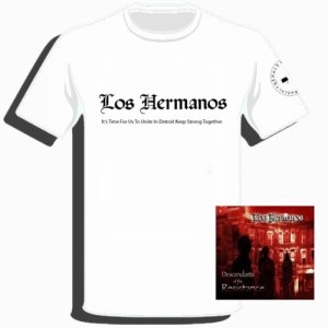 LOS HERMANOS / ロス・エルマノス (デトロイト) / DESCENDANTS OF THE RESISTANCE　＋　Ｔシャツ　ＷＨＩＴＥ ＸＬ