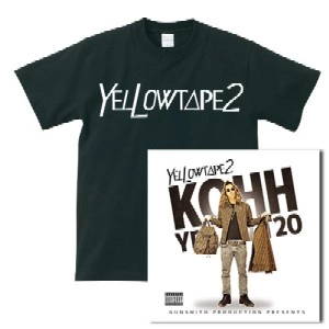 KOHH / YELLOW　T△PE　2+TシヤツブラツクXL