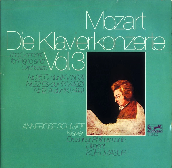 ANNEROSE SCHMIDT / アンネローゼ・シュミット / MOZART: DIE KLAVIERKONZERTE VOL. 3