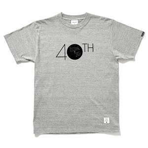 WAX POETICS T-SHIRTS / 40TH ANNIVERSARY T-SHIRT H.GRAY SIZE S