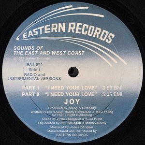 JOY (DISCO) / I NEED YOUR LOVE
