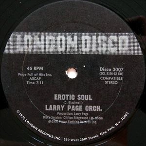 LARRY PAGE ORCHESTRA / ラリー・ペイジ・オーケストラ / EROTIC SOUL