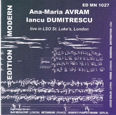 IANCU DUMITRESCU/ANA-MARIA AVRAM / LIVE IN LSO ST. LUKE'S, LONDON