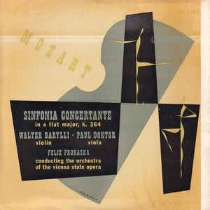 WALTER BARYLLI / ワルター・バリリ / MOZART:SINFONIA CONCERTANTE IN E FLAT MAJOR K.364