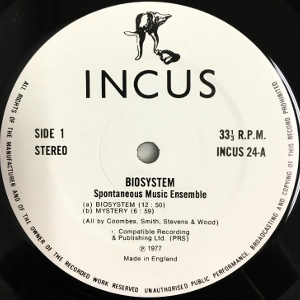 SPONTANEOUS MUSIC ENSEMBLE / スポンティニアス・ミュージック・アンサンブル / BIOSYSTEM
