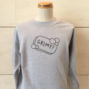 GRIMY / SWEATSHIRTS GREY W BLACK LOGO MEDIUM