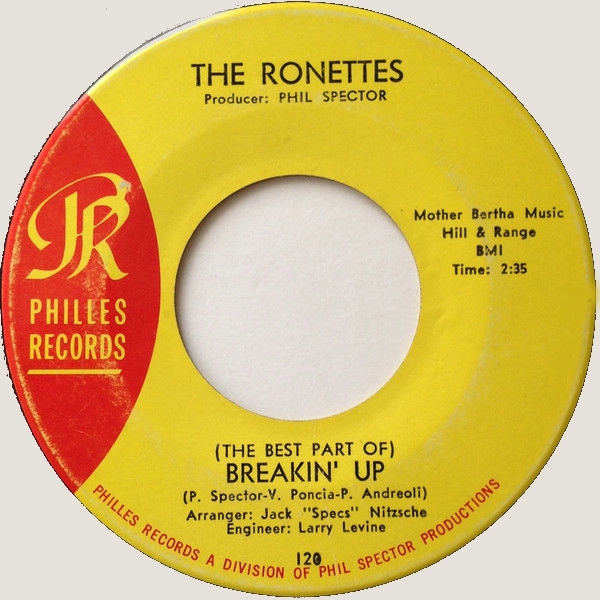 RONETTES / ロネッツ / (BEST PART OF)BREAKIN' UP