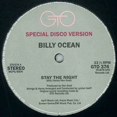BILLY OCEAN / ビリー・オーシャン / STAY THE NIGHT + NIGHTS + ARE YOU READY