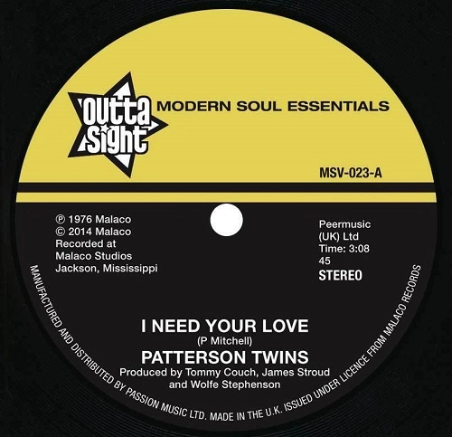 PATTERSON TWINS + RICHARD CAITON / I NEED YOUR LOVE + I'M GONNA LOVE YOU MORE