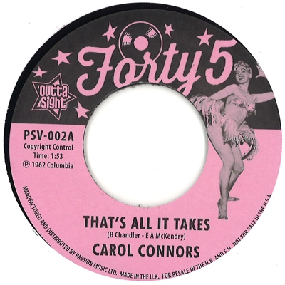 CAROL CONNORS / THAT'S ALL IT TAKES + I WANNA KNOW