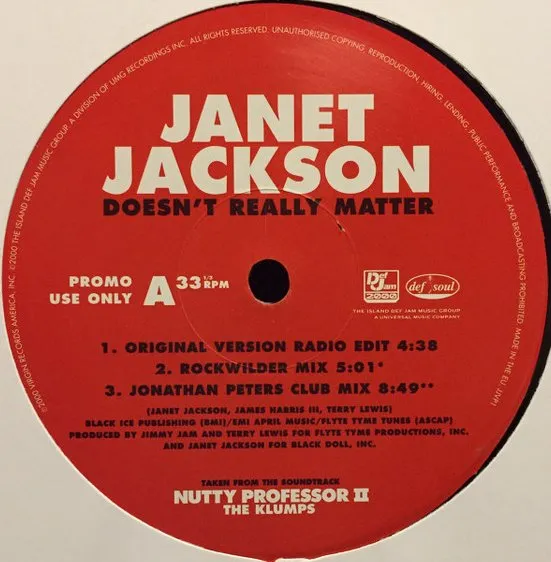 JANET JACKSON / ジャネット・ジャクソン / DOESN'T REALLY MATTE