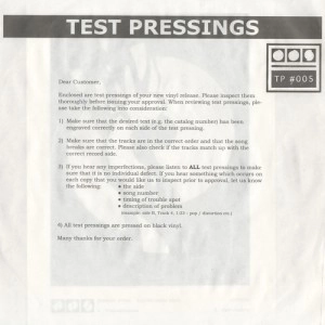 DEMDIKE STARE / デムダイク・ステア / TESTPRESSING#005
