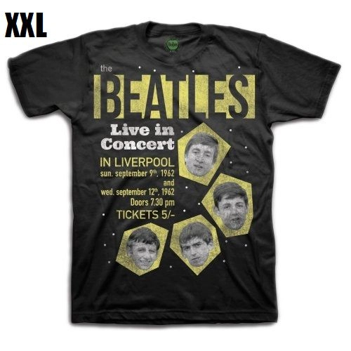 BEATLES / ビートルズ / THE BEATLES LIVE IN CONCERT MENS BLACK BOXED TS: XXL