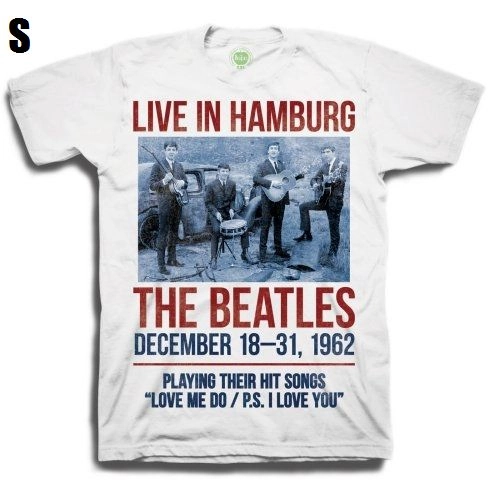 BEATLES / ビートルズ / THE BEATLES LIVE IN HAMBURG MENS WHITE BOXED T SHIRT: SMALL