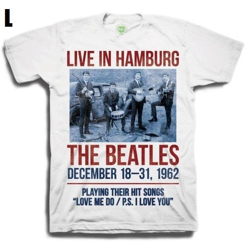 BEATLES / ビートルズ / THE BEATLES LIVE IN HAMBURG MENS WHITE BOXED T SHIRT: LARGE