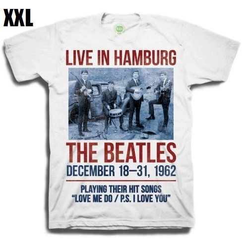 BEATLES / ビートルズ / THE BEATLES LIVE IN HAMBURG MENS WHITE BOXED T SHIRT: XXL