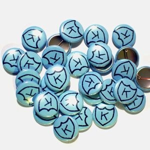 K RECORDS / K BUTTON CLASSIC (BLUE)