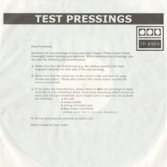 DEMDIKE STARE / デムダイク・ステア / TESTPRESSING #006