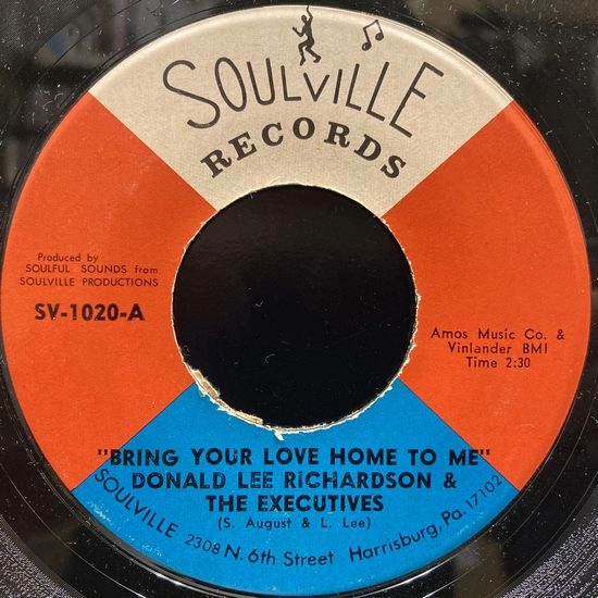DONALD LEE RICHARDSON / BRING YOUR LOVE HOME TO ME