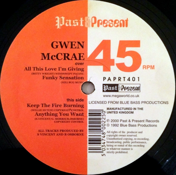 GWEN MCCRAE / グウェン・マックレー / KEEP THE FIRE BURNING / ANYTHING YOU WANT