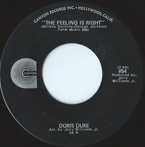 DORIS DUKE / ドリス・デューク / FEELING IS RIGHT / HE'S GONE