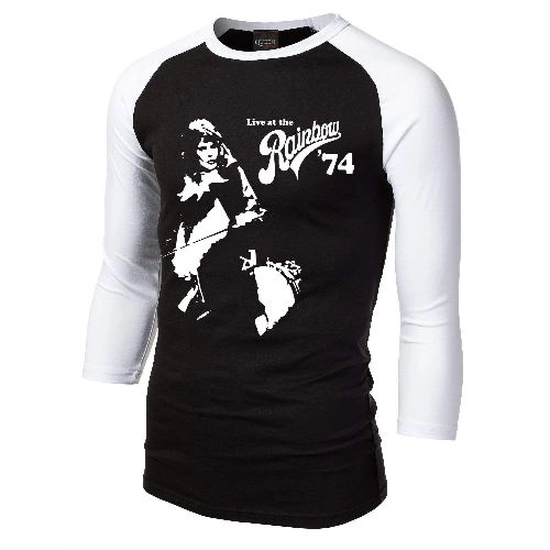 QUEEN / クイーン / LIVE AT THE RAINBOW 74 BLACK BASEBALL SHIRT M-SIZE