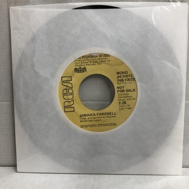 CALIFORNIA MUSIC / JAMAICA FAREWELL
