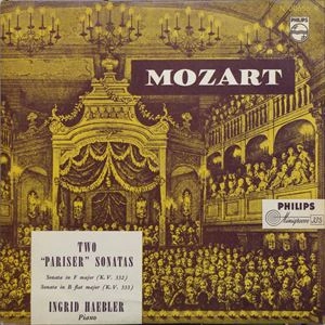 INGRID HAEBLER / イングリット・ヘブラー / MOZART: TWO "PARISER" SONATAS