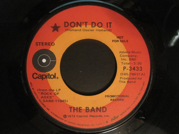 THE BAND / ザ・バンド / DON'T DO IT