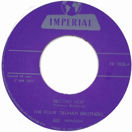 TIELMAN BROTHERS / RECORD HOP B/W SWING IT UP