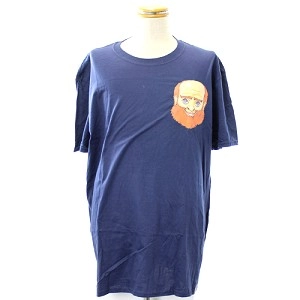 GENTLE GIANT / ジェントル・ジャイアント / HEAD LOGO NAVY T-SHIRT: XXL