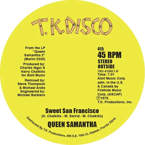 QUEEN SAMANTHA / クイーン・サマンサ / TAKE A CHANCE / SWEET SAN FRANCISCO
